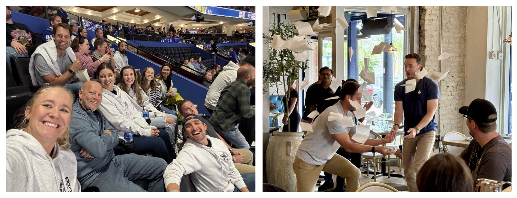 Hockey game and plate breaking