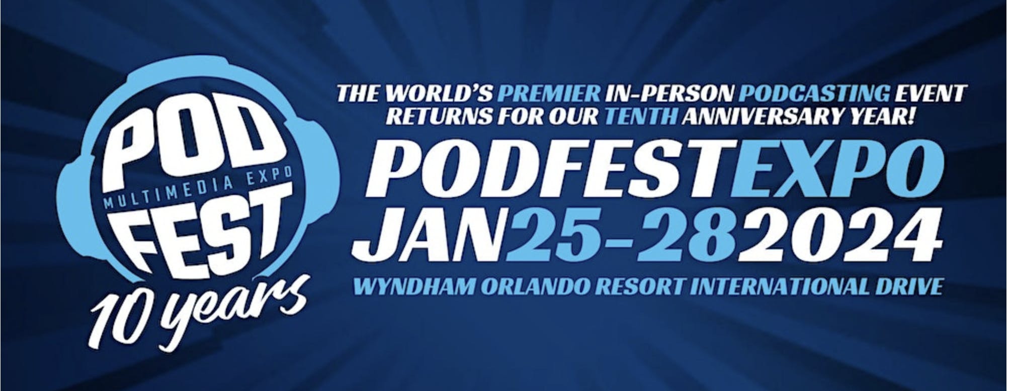 Podfest 10th Anniversary Logo
