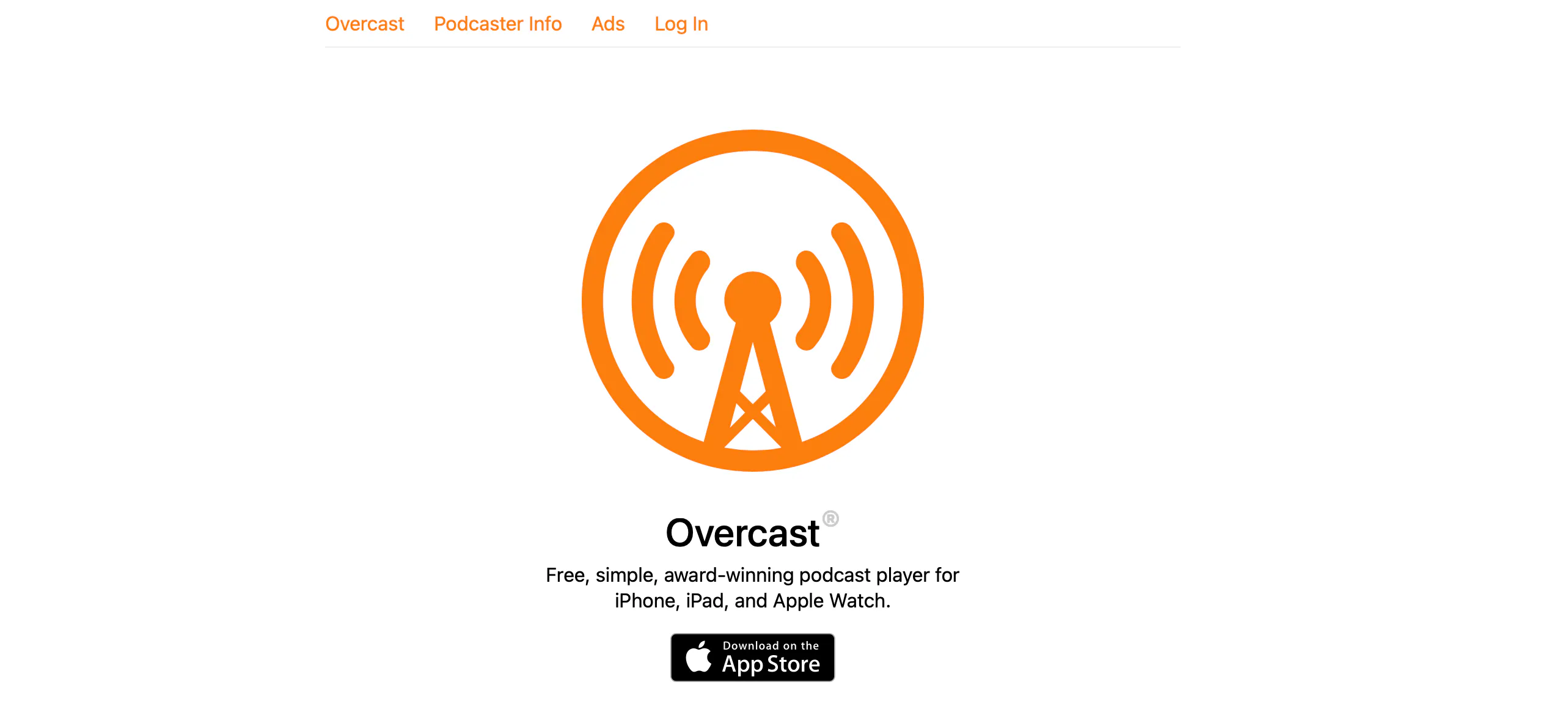 overcast homepage