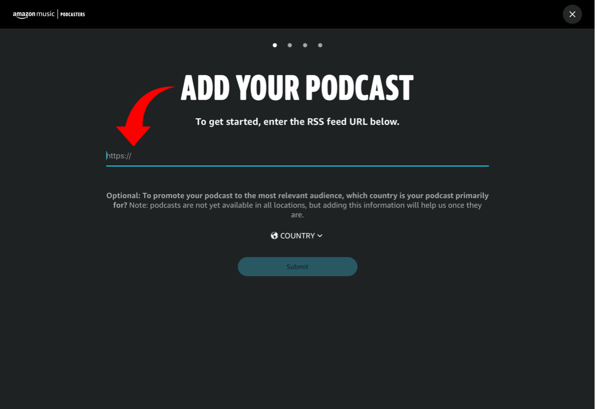 Add your podcast