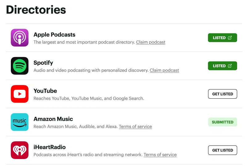 get listed in iHeart