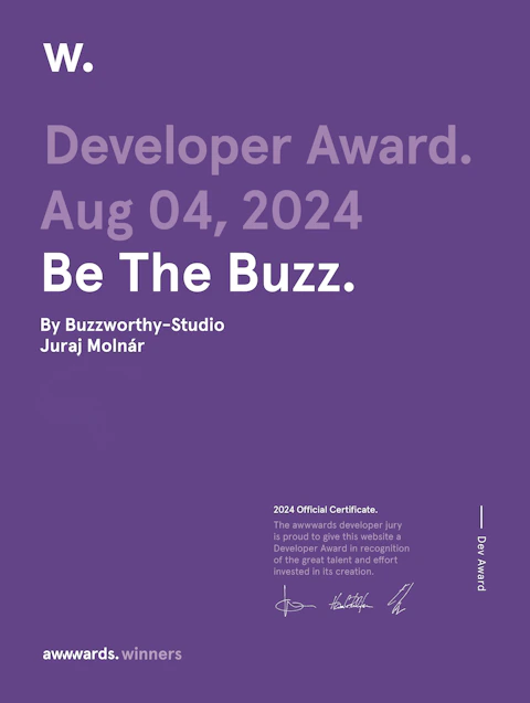Developer certificate frame