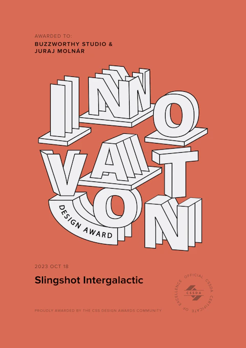 Innovation award card