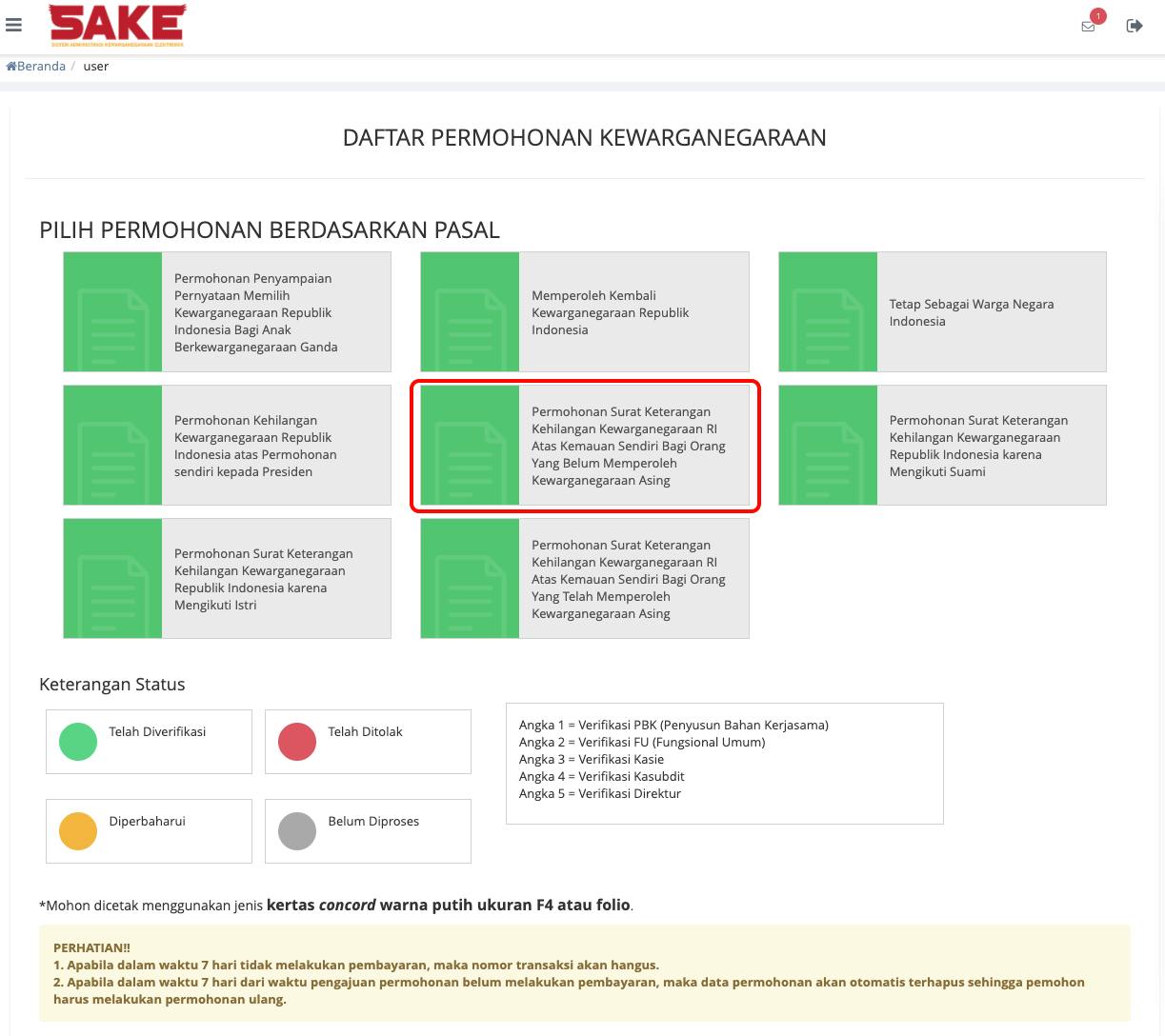 SAKE - Dashboard