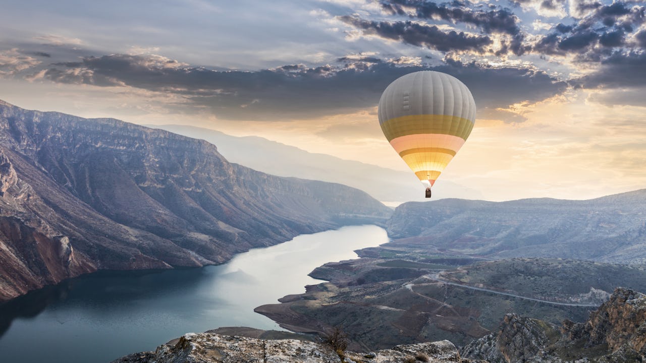 Hot air balloon over Turkey 