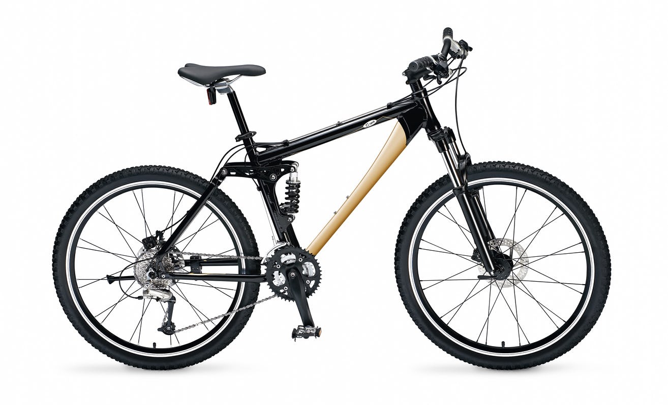 Mountain Bike With Full Clipping Path