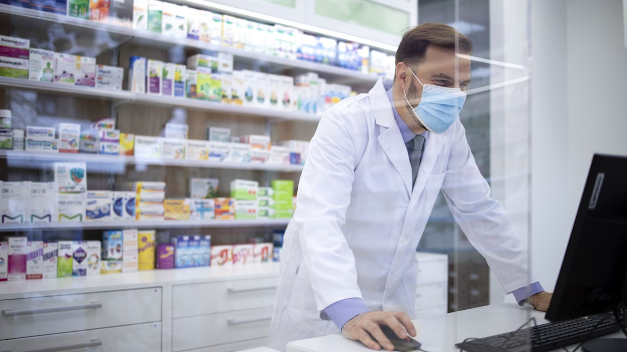 Pharmacist on the computer 