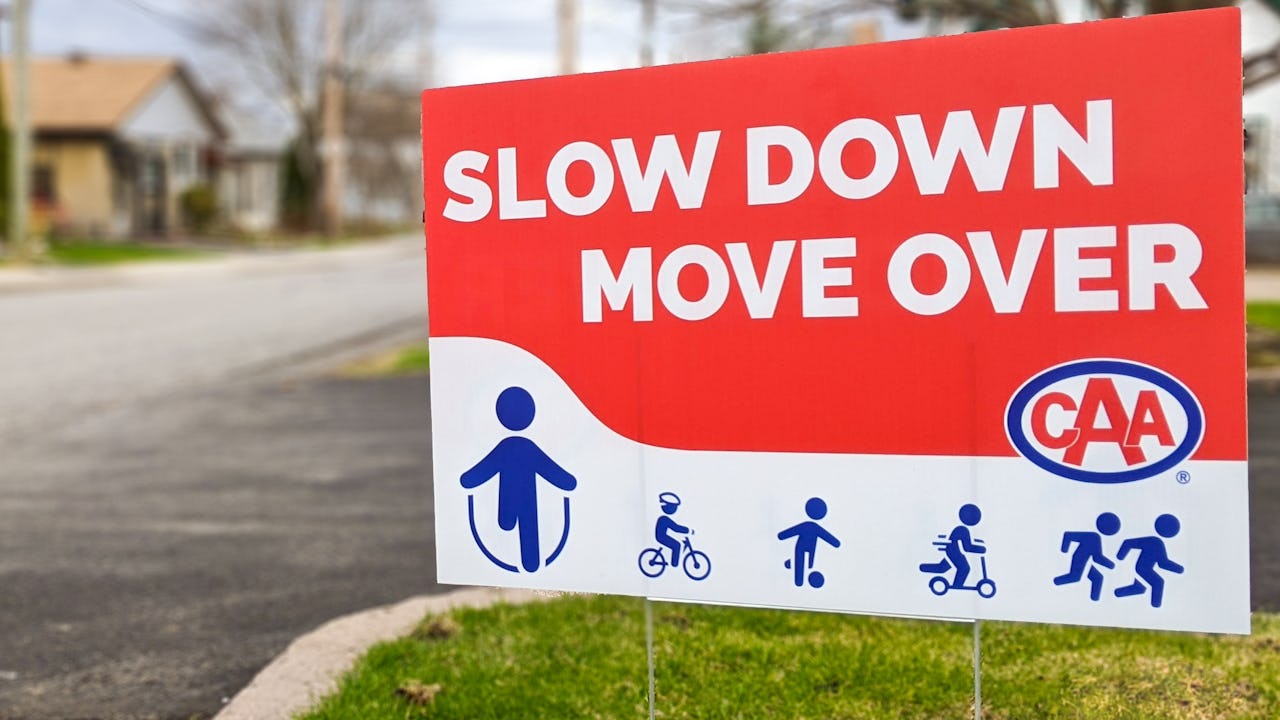 Lawn Sign Slow Down Move Over Hero