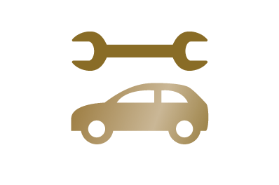 Gold Car + Wrench Icon