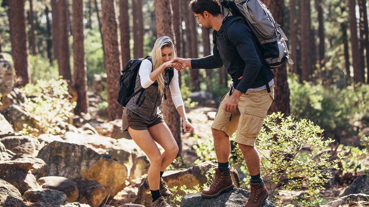 hiking couple