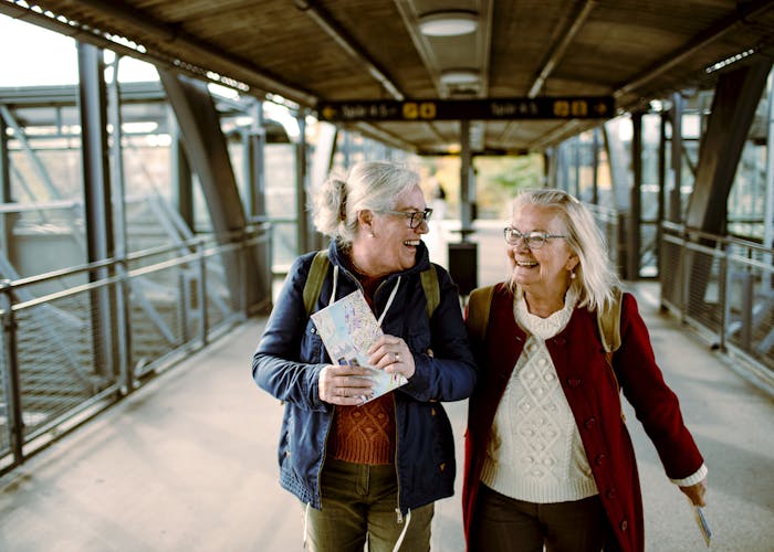Two women travelling together