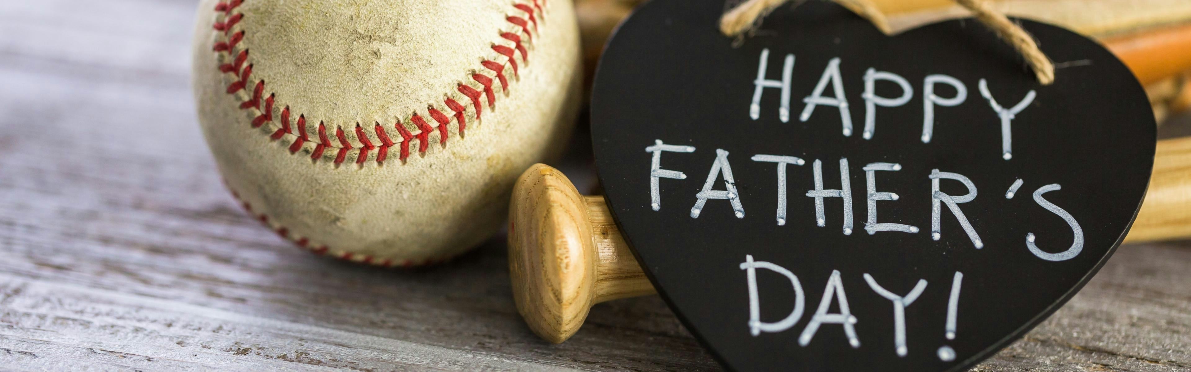 baseball and fathers day sign