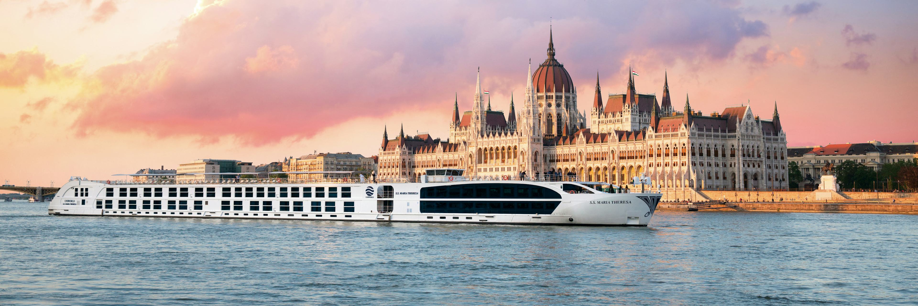 Uniworld river cruise ship in Budapest