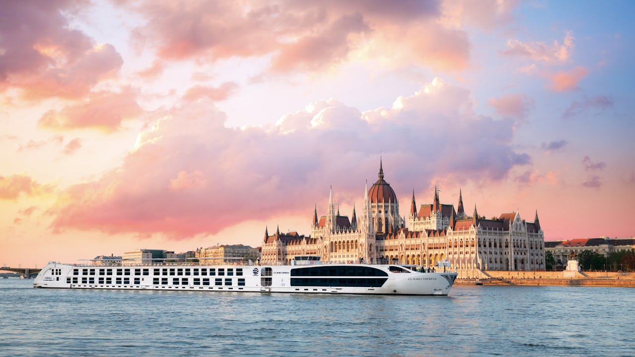 Uniworld Boutique River Cruises sailing through Budapest, Hungary