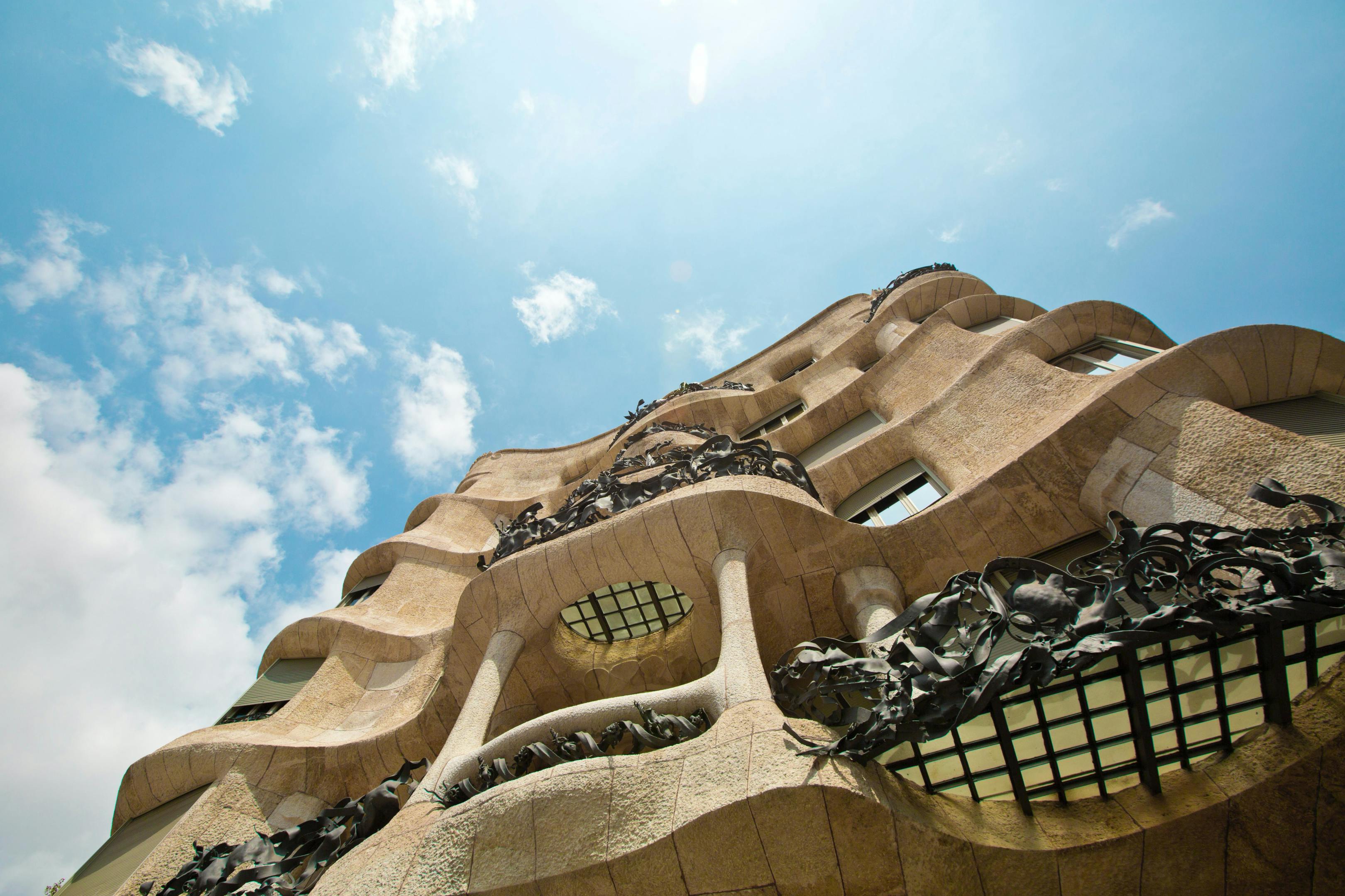 Unique architectural design of a building on Passeig de Gracia.