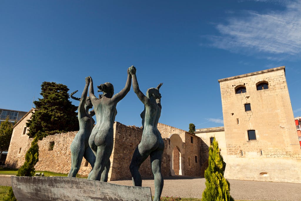 Statue of three women at Torre Vella, Salou, Spain.