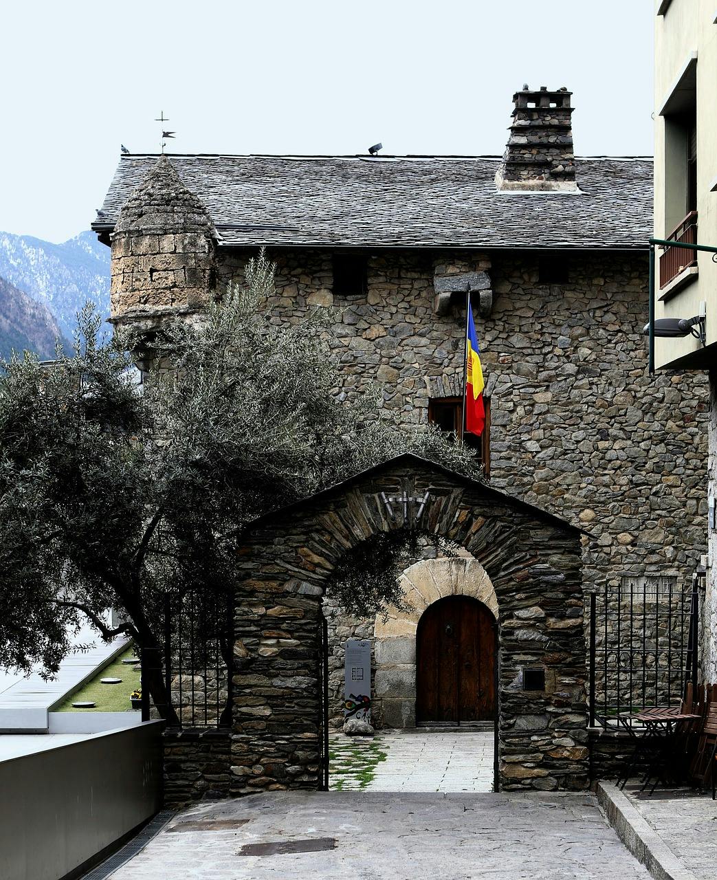 Edificio de piedra en Andorra.