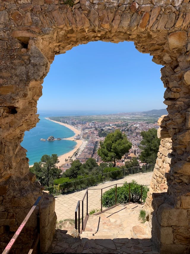 Impresionantes vistas de Blanes, Cataluña, España.