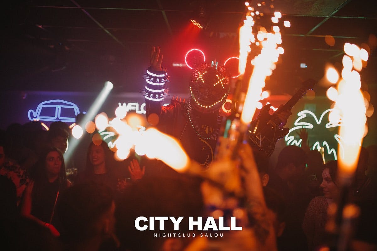 City Hall nightclub in Salou, a vibrant and lively hotspot for nightlife enthusiasts.