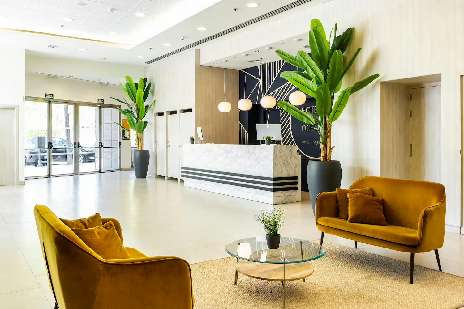 The lobby of Hotel Melia Lloret de Mar. 