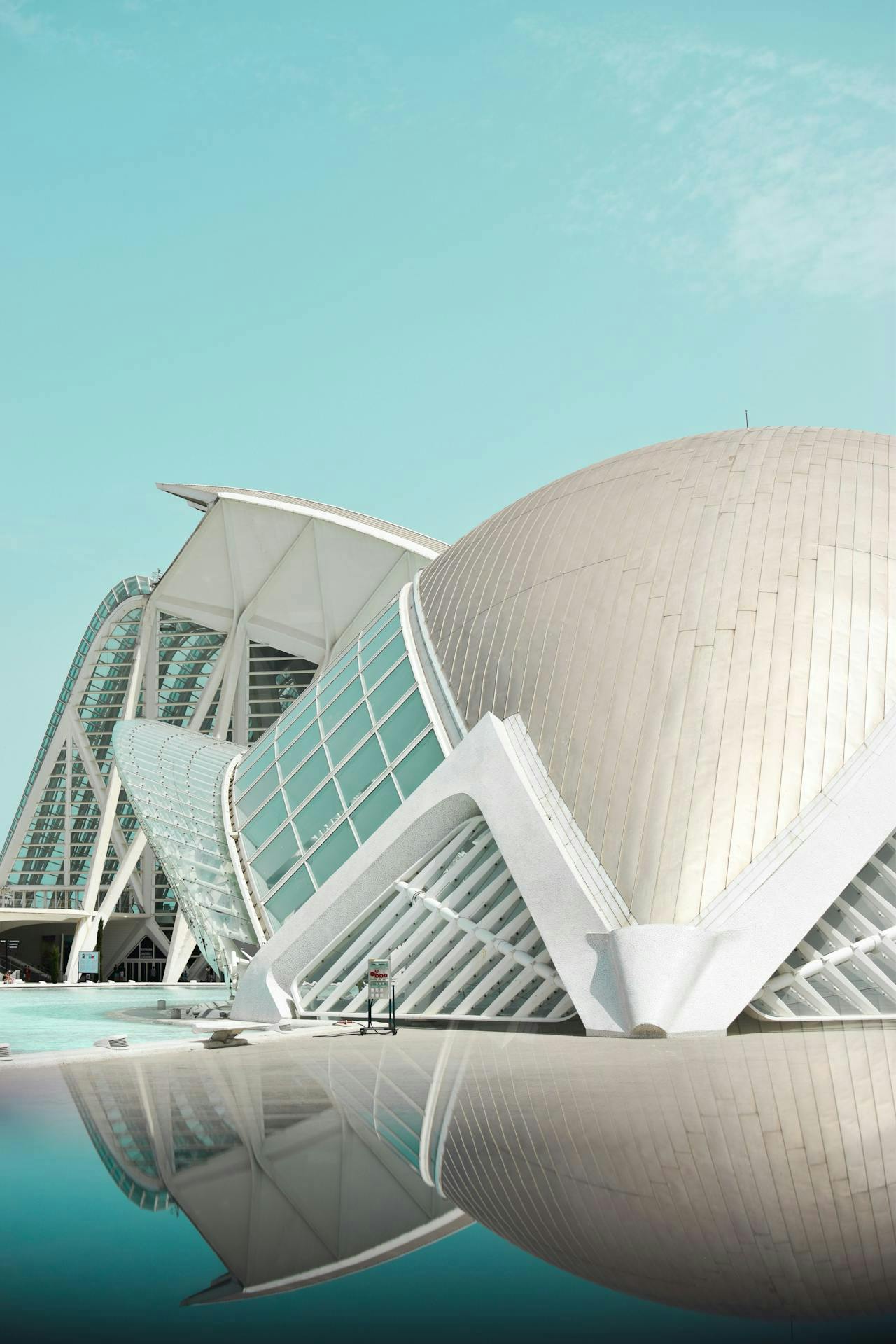 A stunning view of the City of Arts and Sciences in Valencia, Spain.