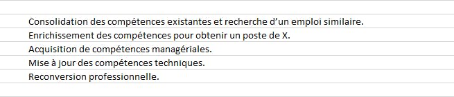 exemple restitution bilan de compétences