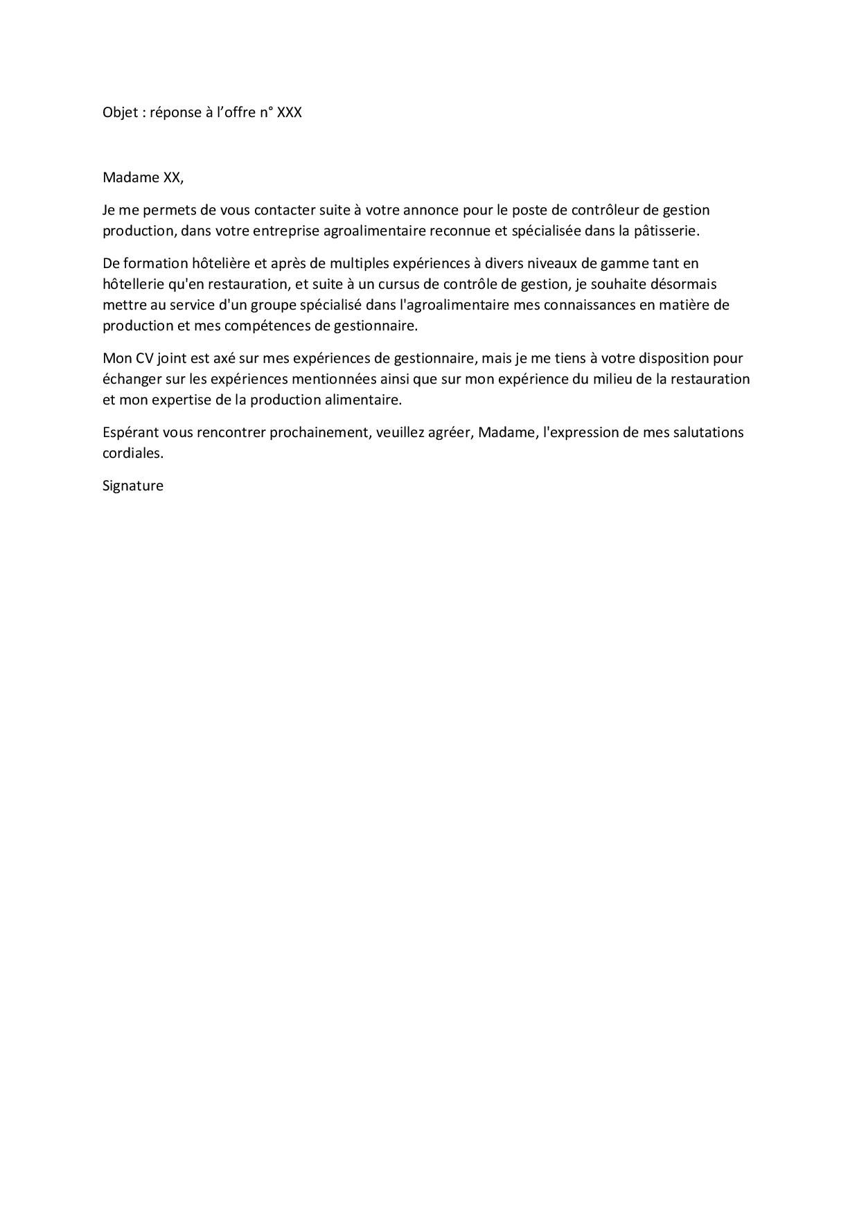 Lettre De Candidature Exemple Avec Cv