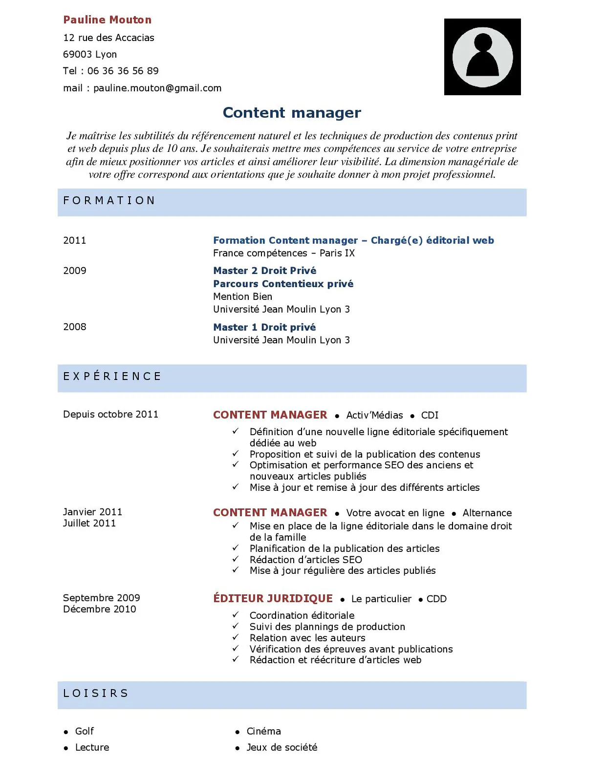 Cvpro91 Comment Intégrer Des Rubriques À Votre Cv – UNLECJ