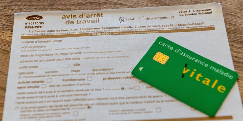 Arrêt de travail par mail