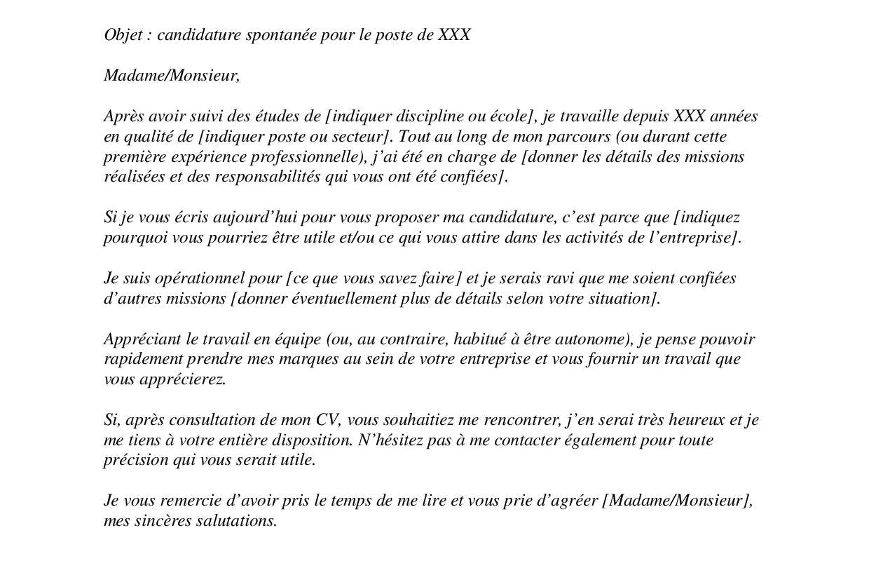 Lettre de motivation pour candidature spontanée : 2 bons exemples et
