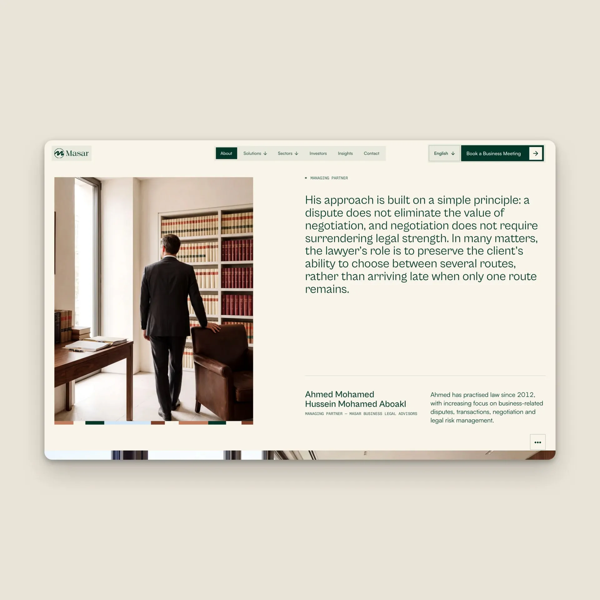 MASAR Business Legal Advisors — screen 6