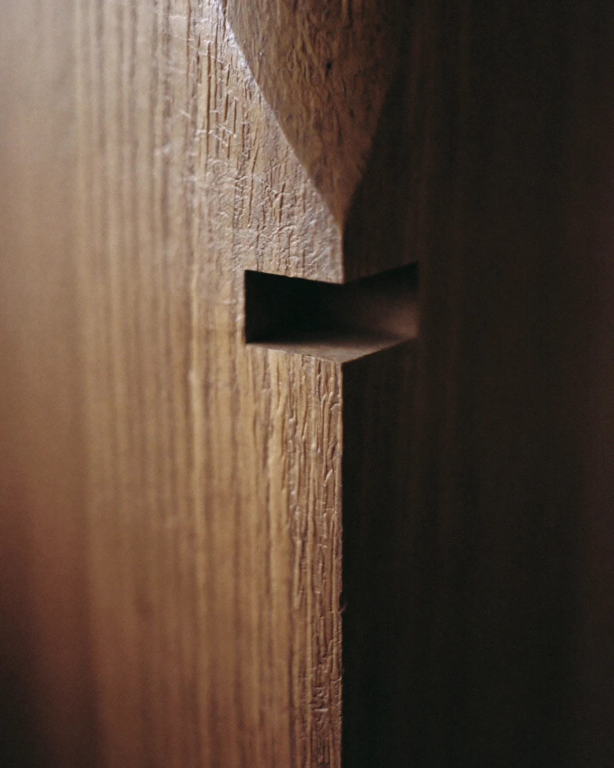 A walnut dovetail joint