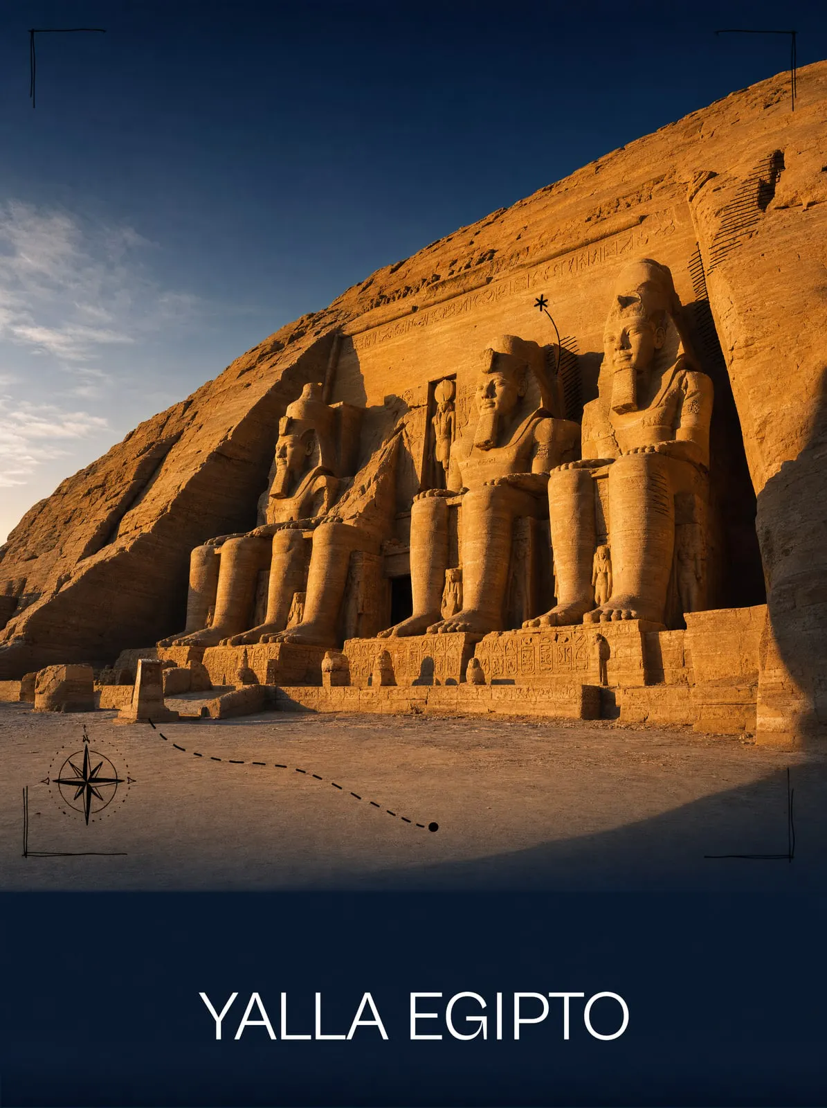 abu simbel travel poster