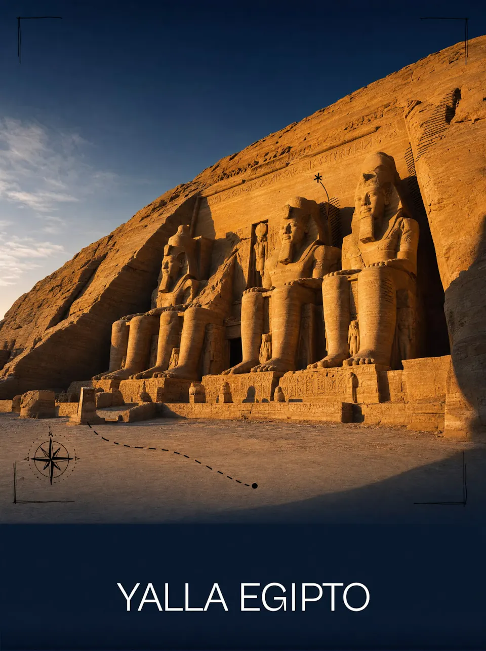 abu simbel travel poster