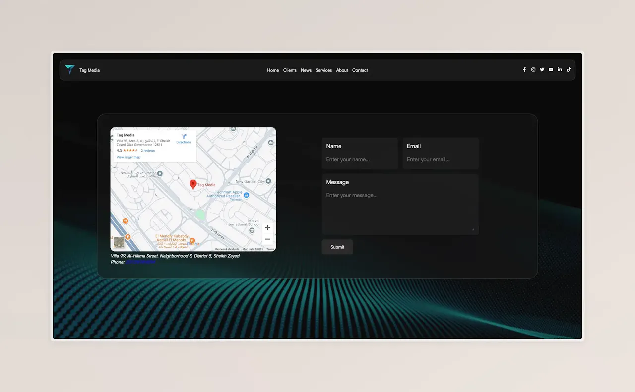 contact page