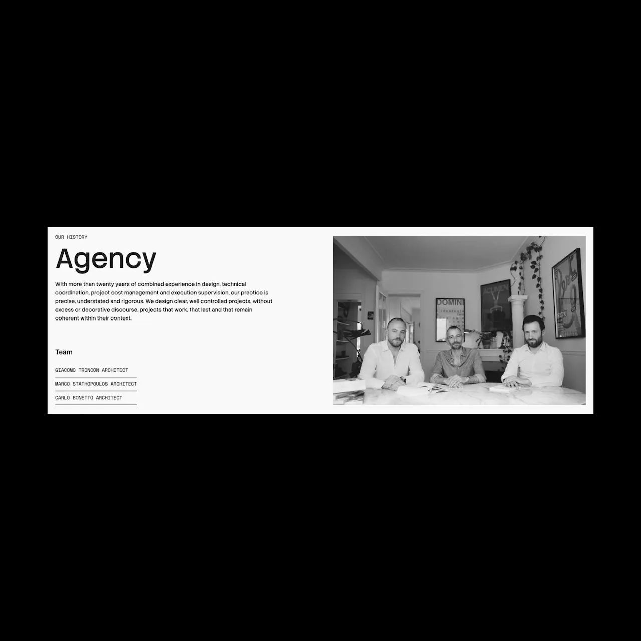 agency section with team portrait