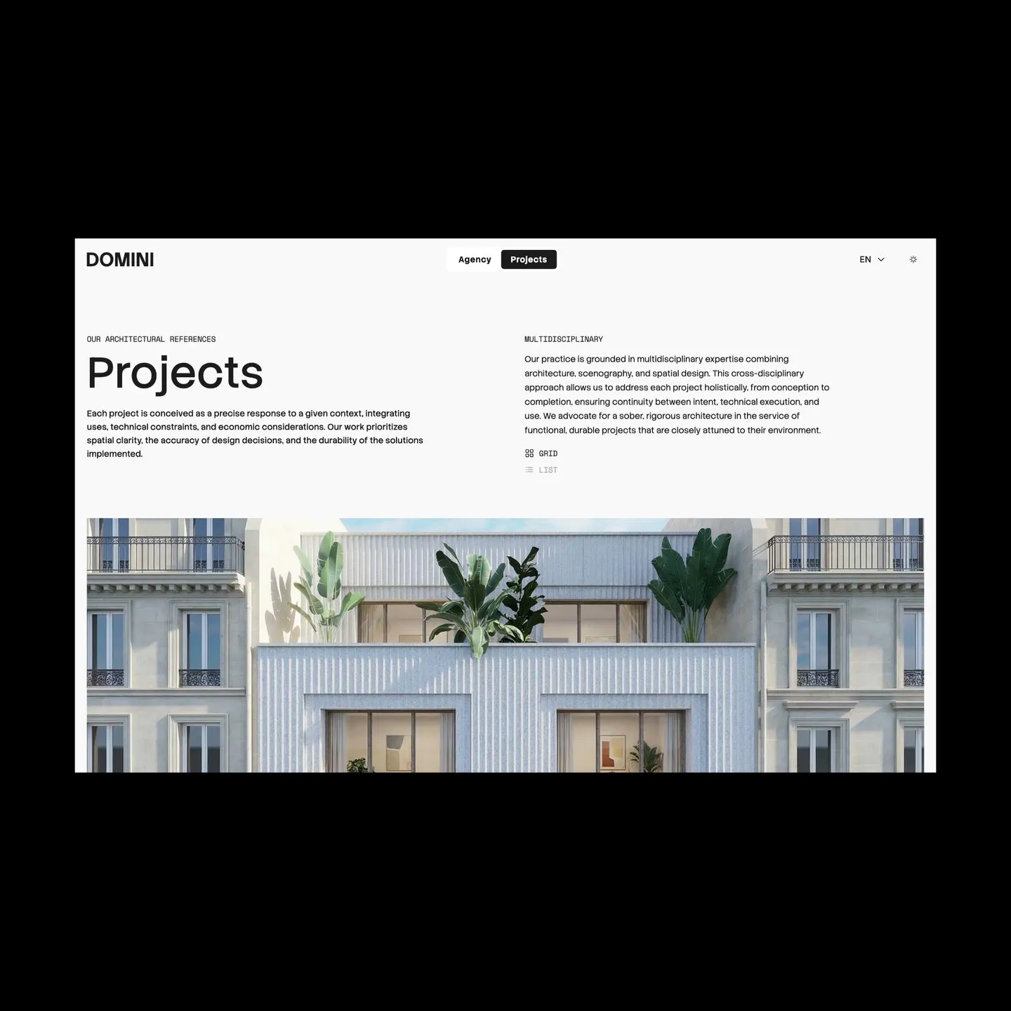 projects index