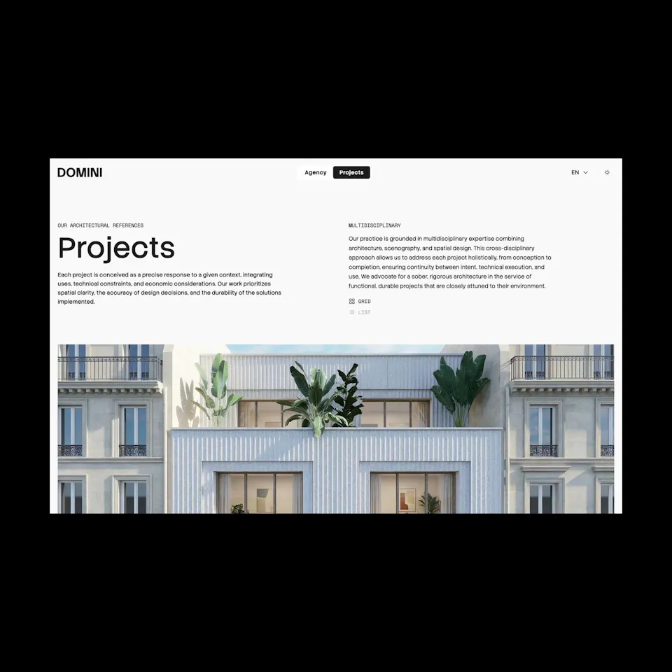 projects index