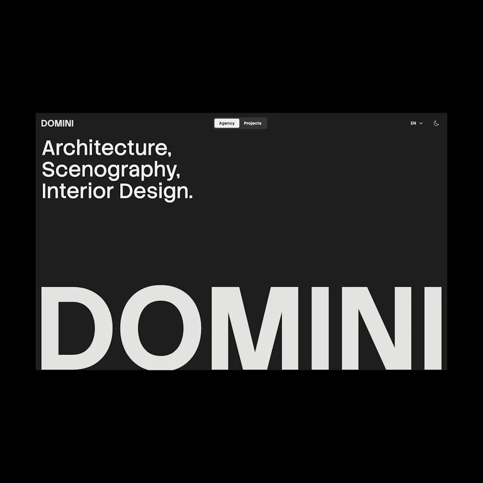 homepage hero, dark theme