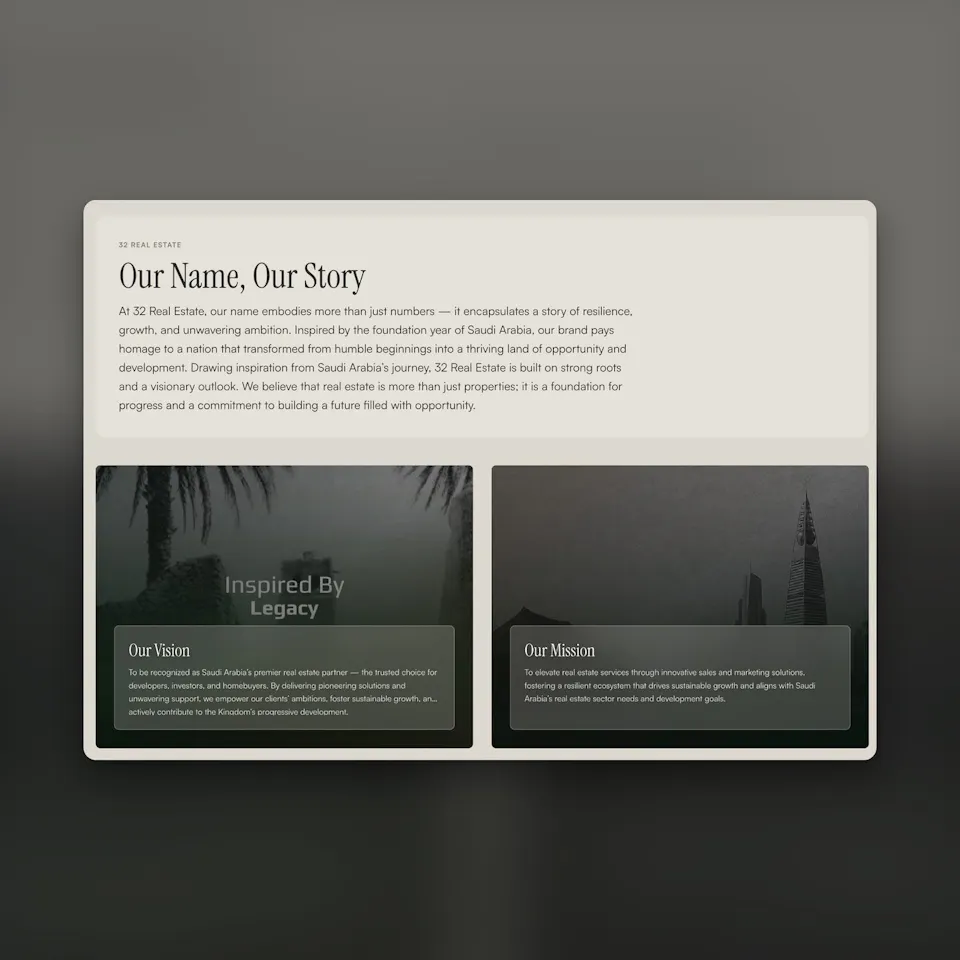 brand story section