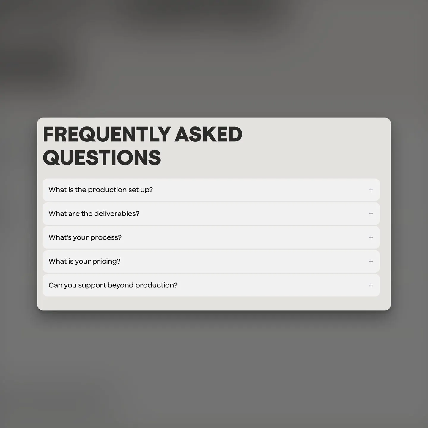 faq section