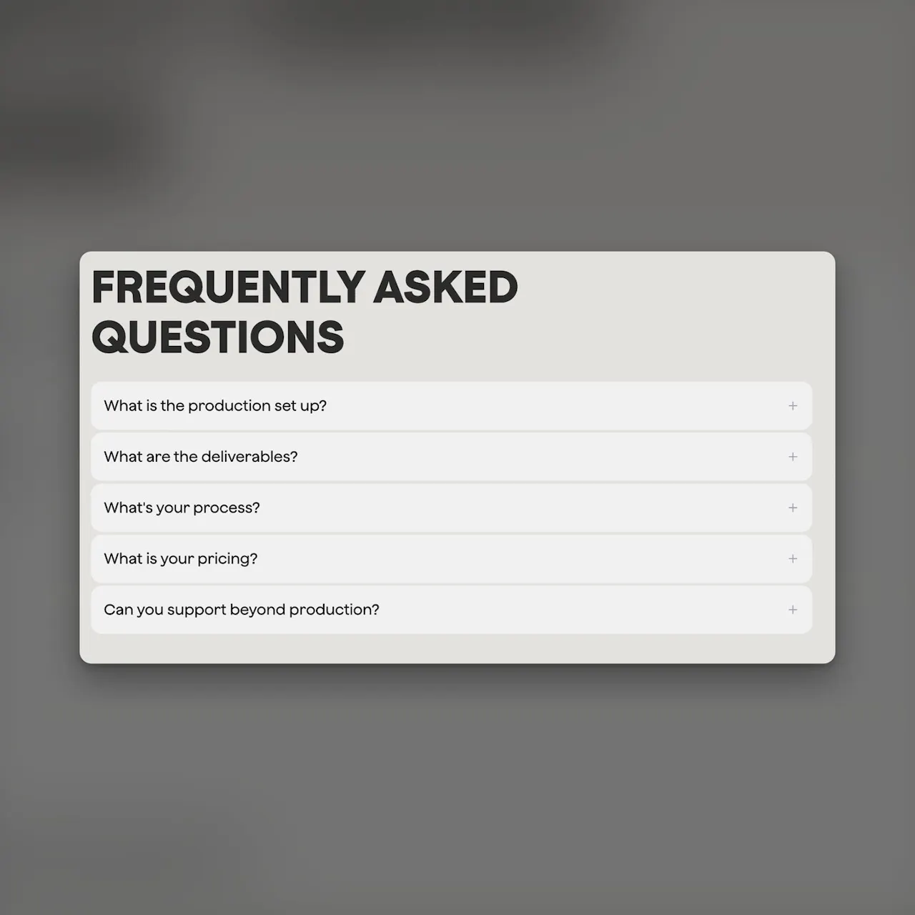 faq section