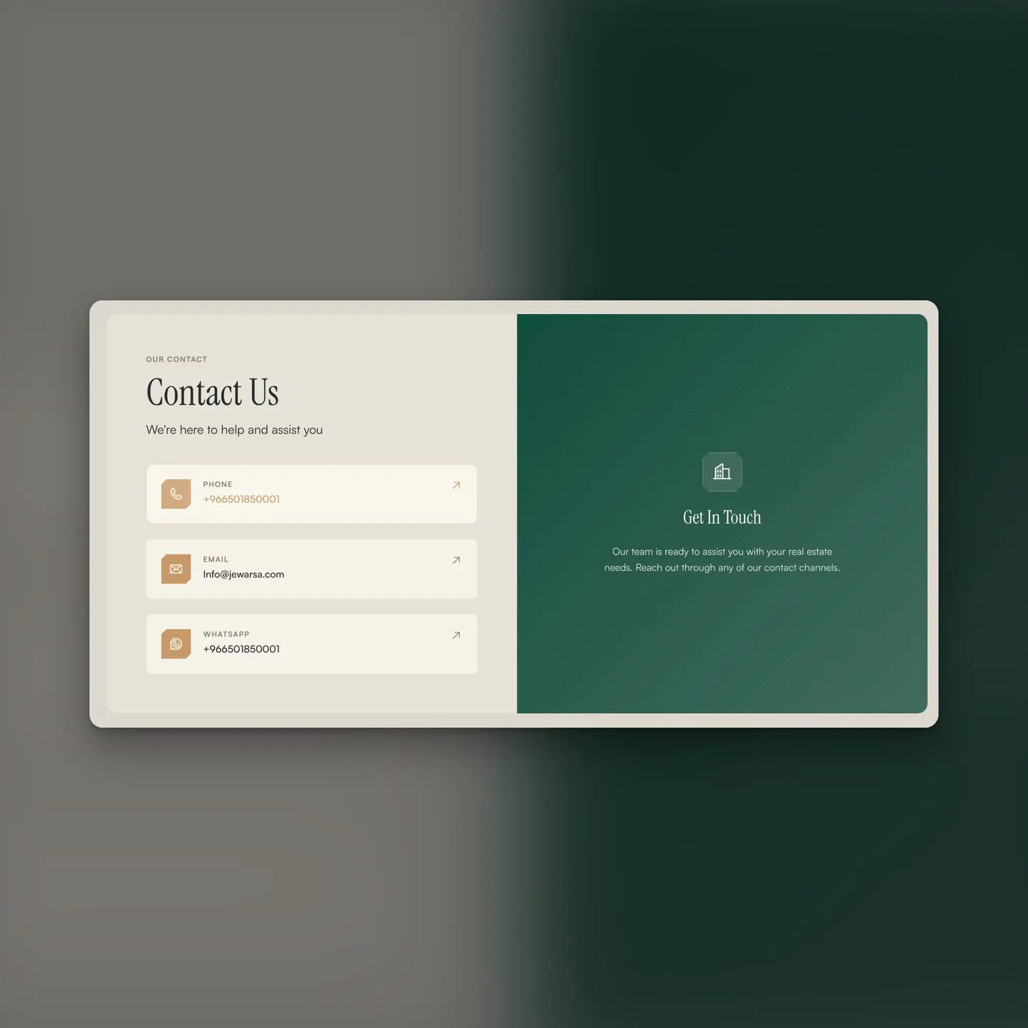 contact section
