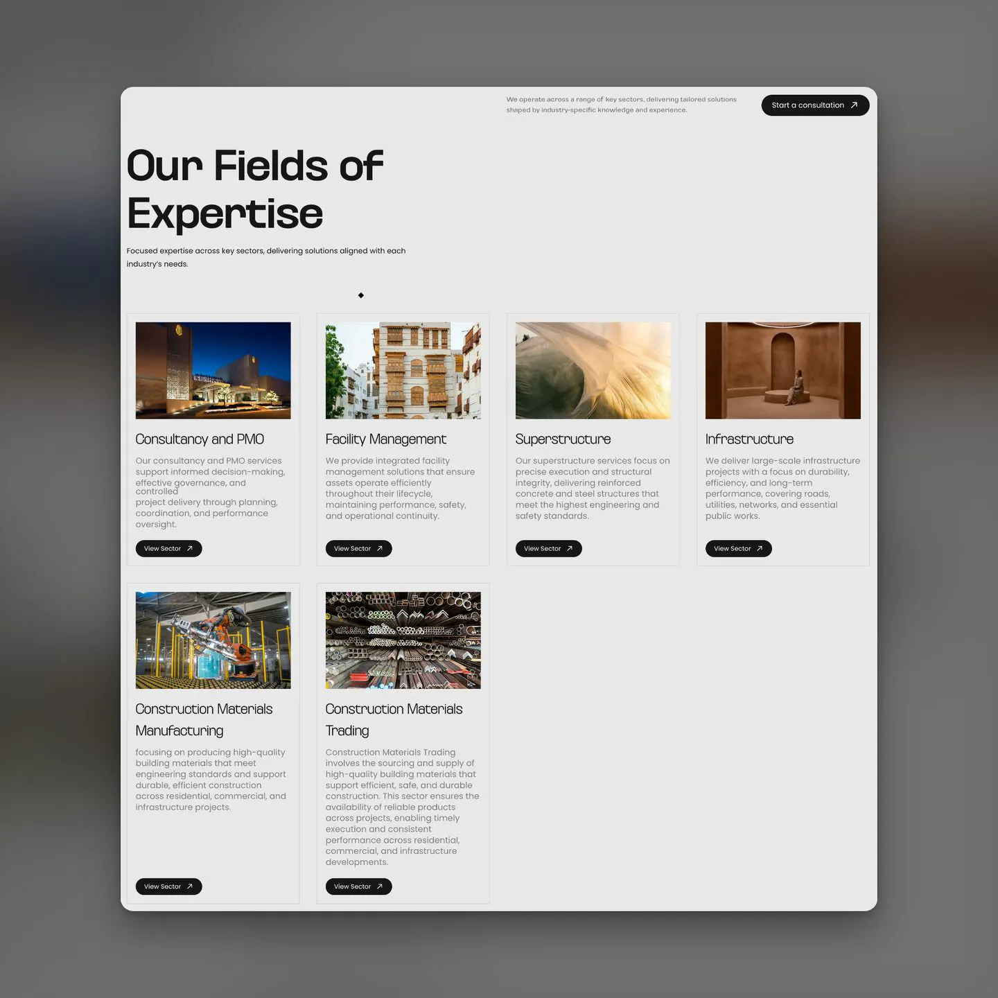 fields of expertise grid