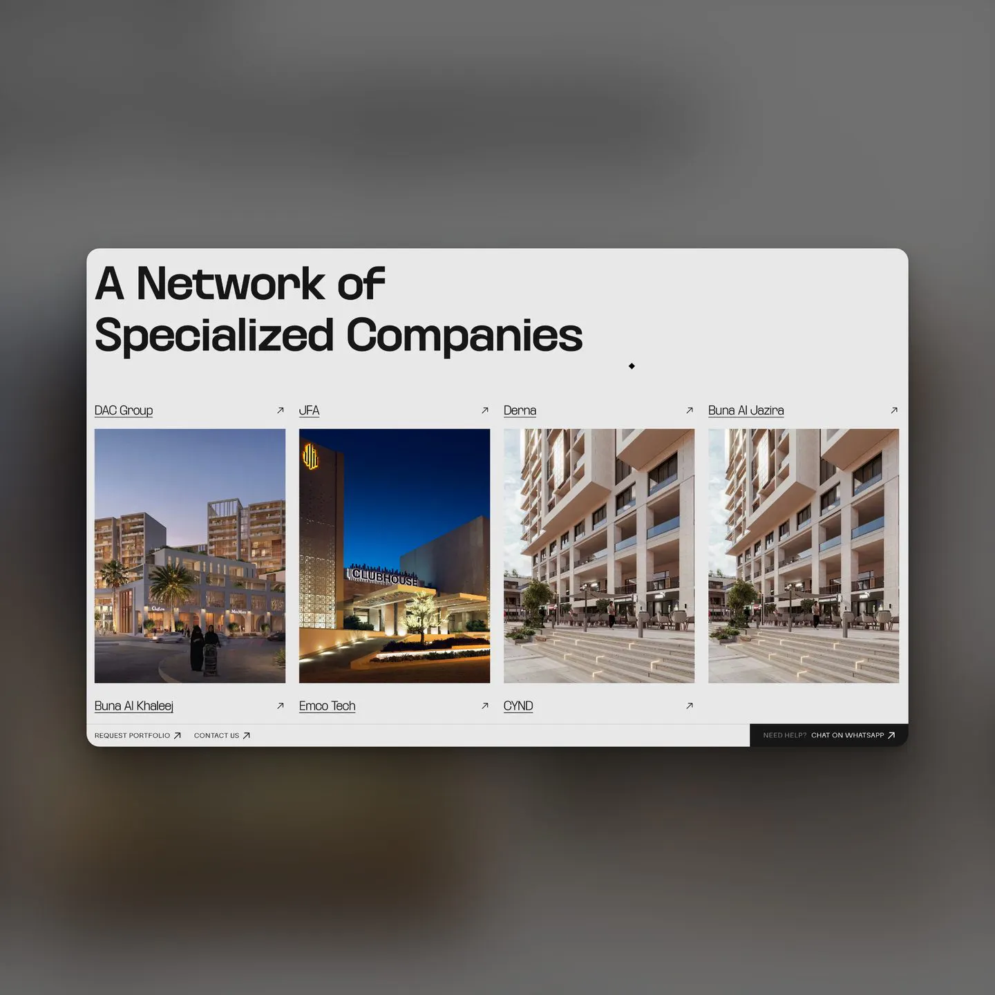 subsidiaries network section