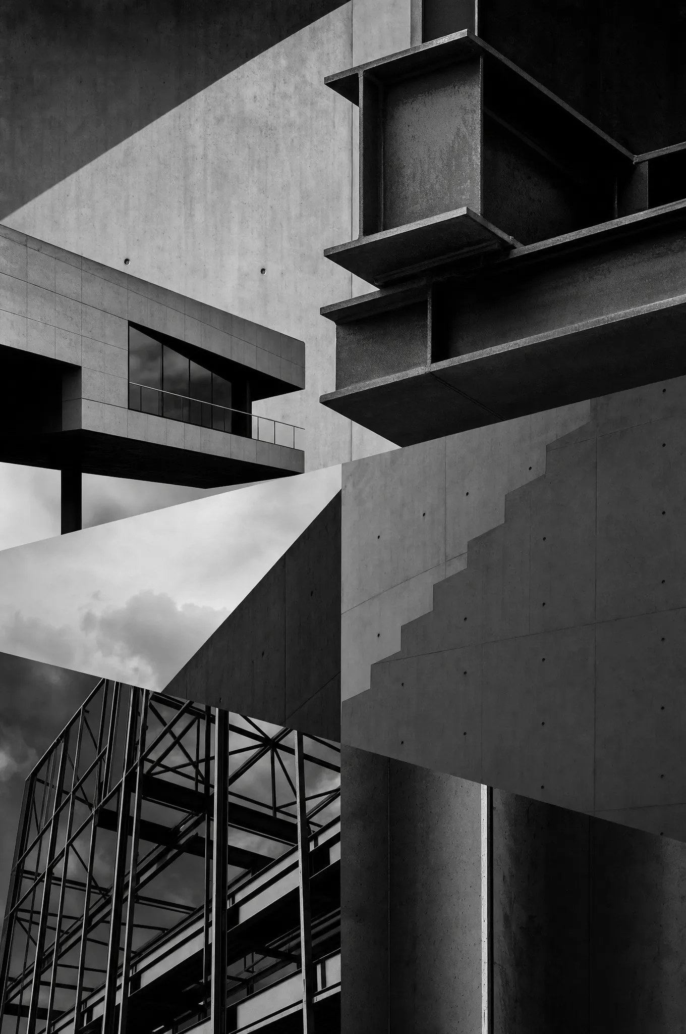 black and white architecture poster