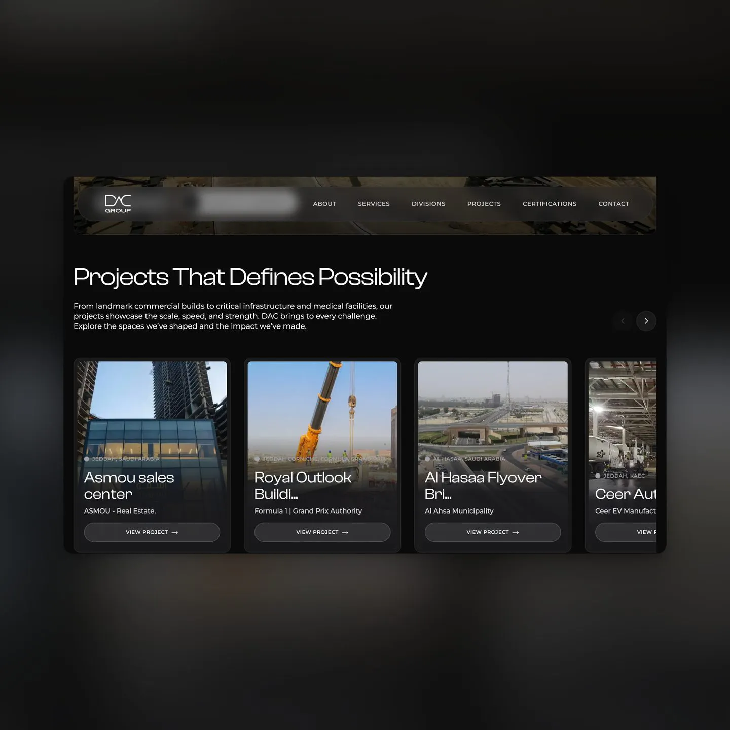 projects carousel