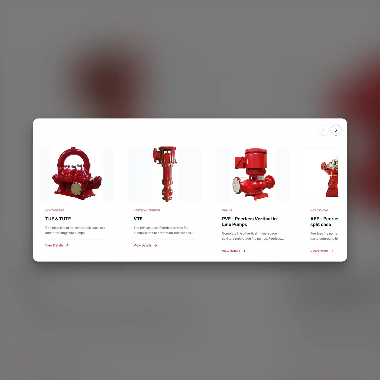 fire pump product range