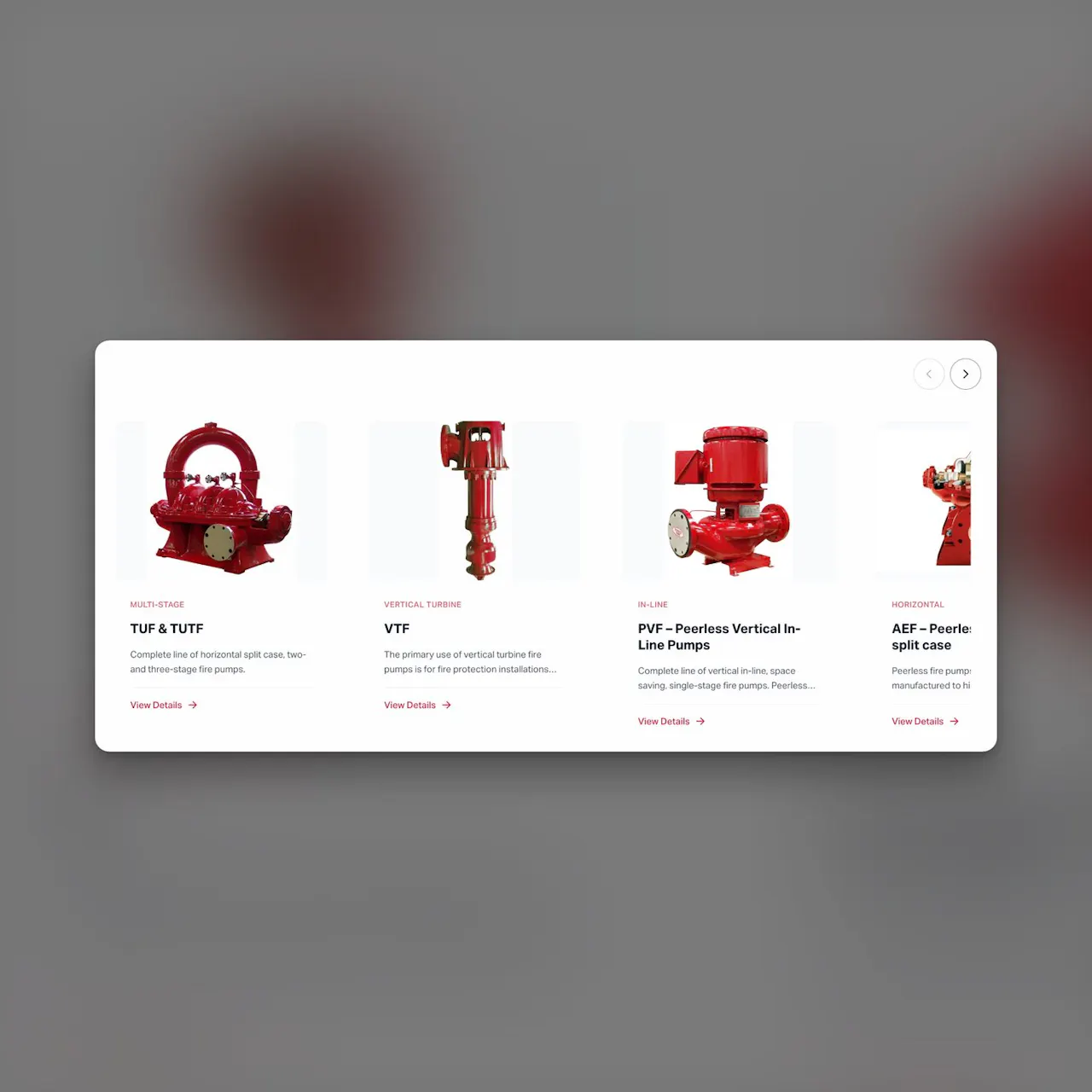 fire pump product range