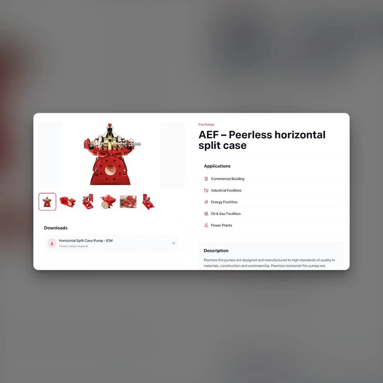 product detail page